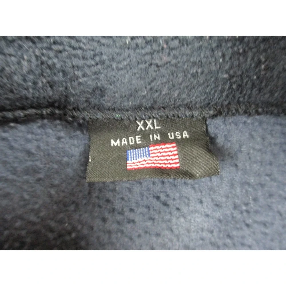 VINTAGE Olympics Sweater Mens 2XL XXL Blue Fleece Full Zip USA 90s*